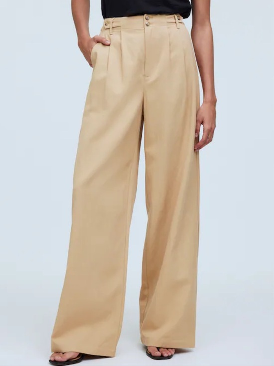 Madewell Pants - Madewell Harlow Wide Leg Pant High Rise Size 4 In Khaki Style NG521 NWOT